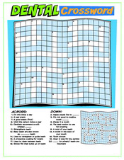 Dental Crossword activity sheet
